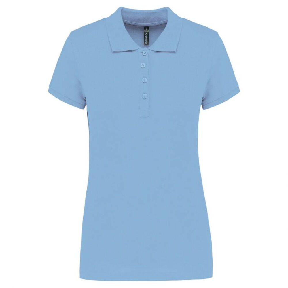 Kariban Womens/Ladies Pique Polo Shirt / Sky Blue
